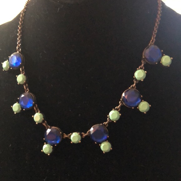 J. Crew Factory Jewelry - J. CREW Factory Royal blue & mint statement necklace.